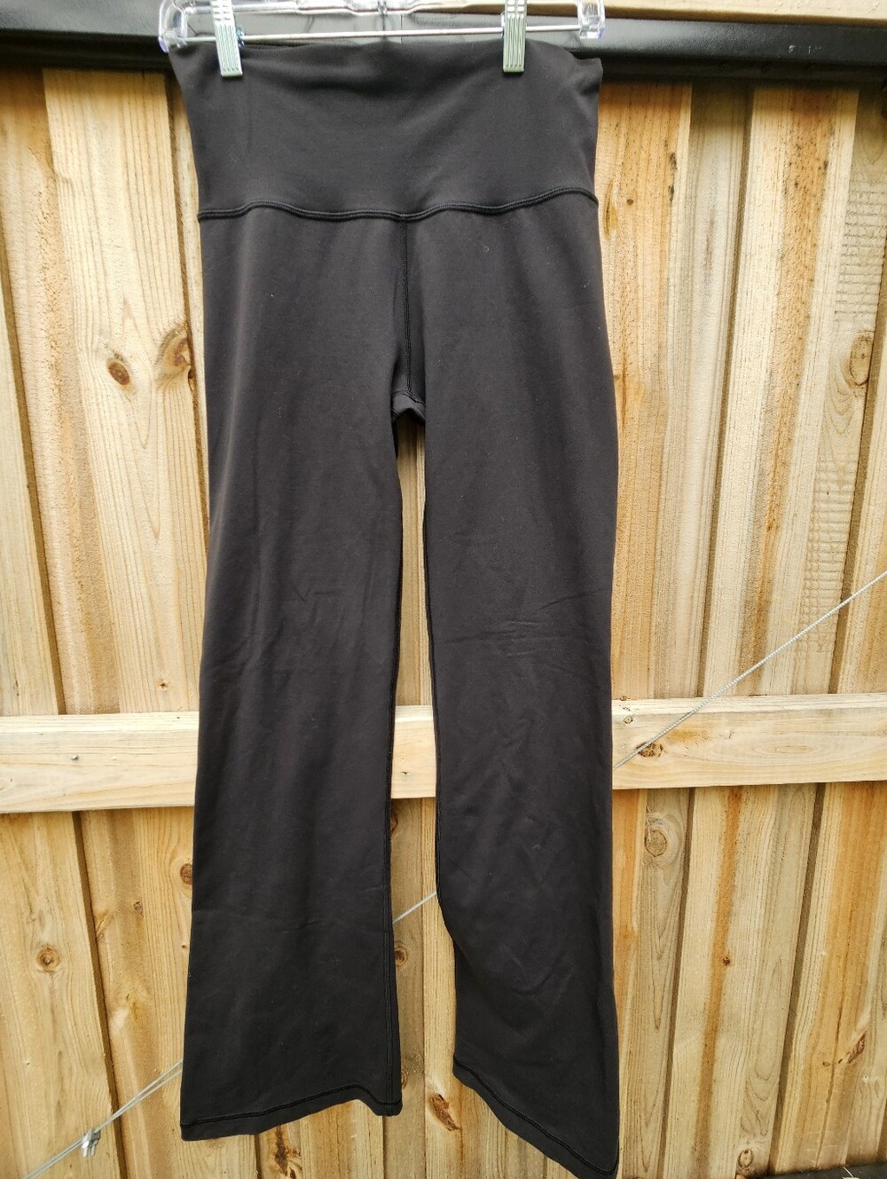 Lululemon Groove High Rise Flare Yoga Pants Dark Charcoal Size 8 Measured